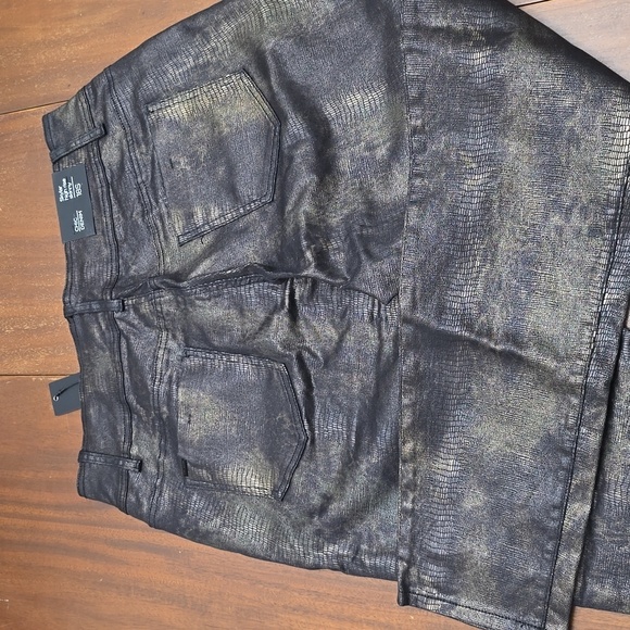 CHIC DENIM Metallic Brown Jeans Women's 18 Short Skylar High Rise Skinny - Picture 7 of 8